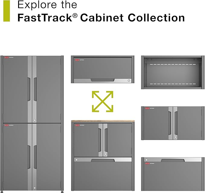 Rubbermaid FastTrack Single Open Cabinet, Garage Storage Systems, Garage Organization