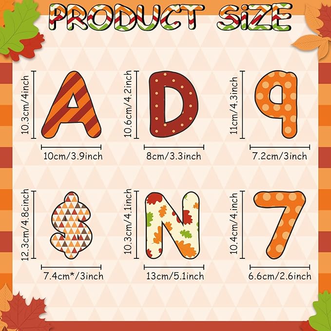 266 Pcs Letters Combo Pack Set Bulletin Board Letters Fall Thanksgiving Letters and Number Accents for Bulletin Board Display Home Decor