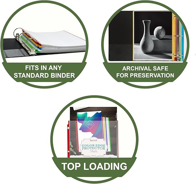 SAMSILL Colored-Edge Sheet Protector Family
