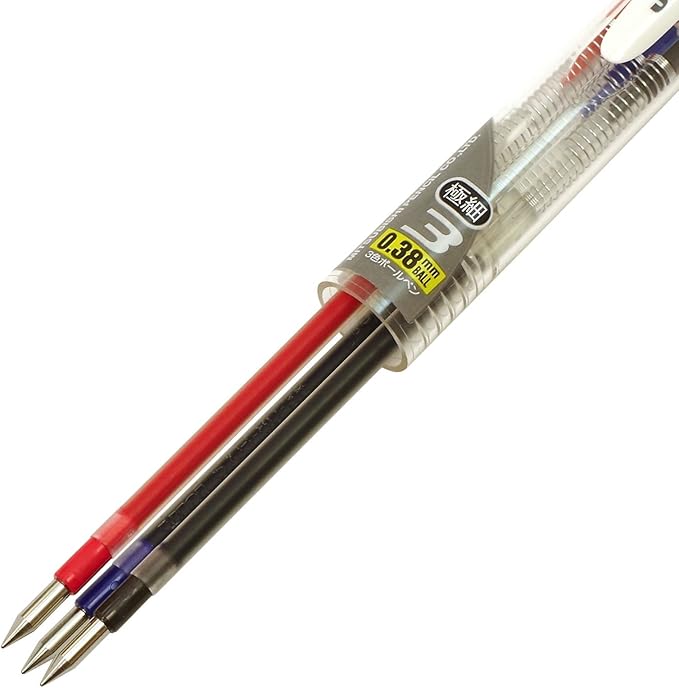 Uni Ballpoint Pen Jetstream 3 Color Black, Red, Blue Ink 0.38mm, Baby Pink (SXE340038.68)