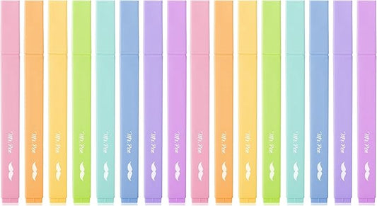 Mr. Pen- Aesthetic Highlighters, 8 Pcs, Chisel Tip, Pastel Candy Colors, Cute Assorted Colors, Bible Highlighters and Pens No Bleed for Bible Pages (Pack of 2)