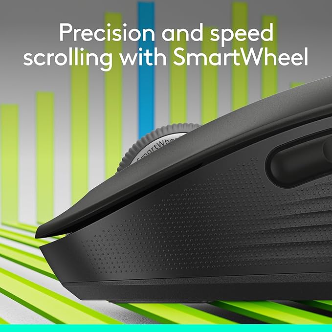 Logitech Signature M650 Wireless Mouse - for Small to Medium Sized Hands, 2-Year Battery, Silent Clicks, Customizable Side Buttons, Bluetooth, Multi-Device Compatibility - Black (Renewed)