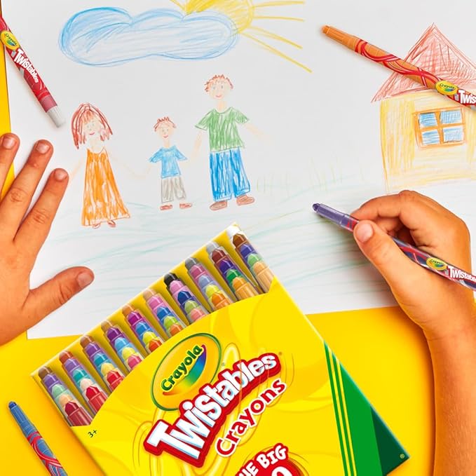 Crayola Mini Twistables Crayons for Kids (50ct), Essential Easter Basket Stuffers, No Peel Crayons for Coloring Books, Gift for Toddlers & Kids, Arts & Crafts Supplies, 3+