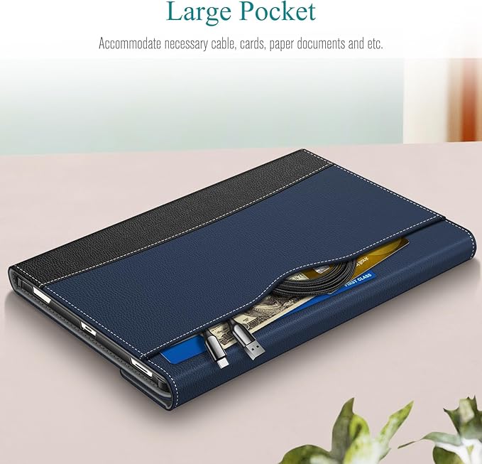 Fintie Case for Samsung Galaxy Tab S10 Lite/ S10 FE/ S9 FE 5G 10.9 Inch/Tab S9 11 Inch with Built-in S Pen Holder, Multiple Angle Portfolio Business Cover with Pocket Auto Sleep/Wake, Navy