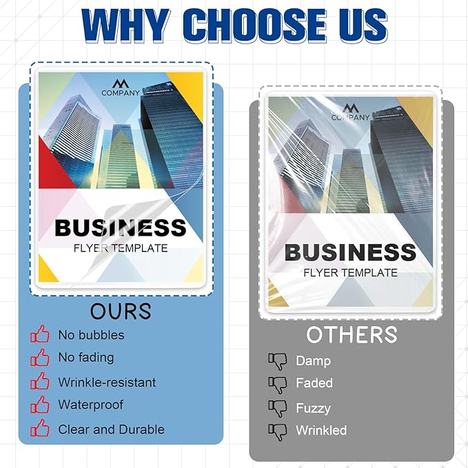 100 Pack Lamination Pouches 6" x 9" 3 mil Clear Index Card Laminating Pouches File Card Laminating Pouches Thermal Laminate Pouch Tags for Work Permits Pass Cards Student ID Cards