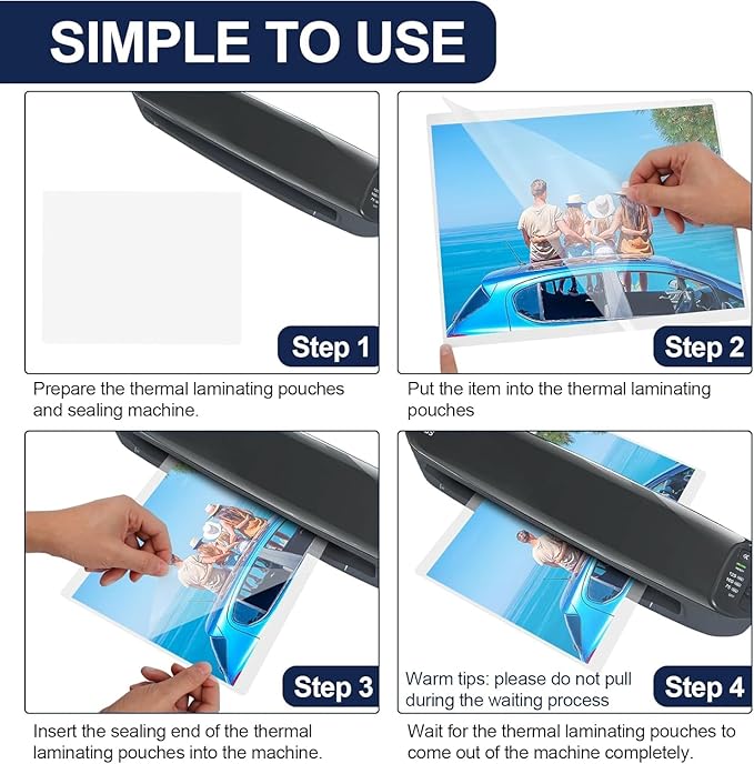 200 PCS Laminating Sheets 9”x11.5”, Thermal Laminating Pouches, 3mil Plastic Paper Laminate Sheets, Laminator Sheets Plasticized Craft Office and School Supplies, Lamination Sheets for 8.5”x11” Paper