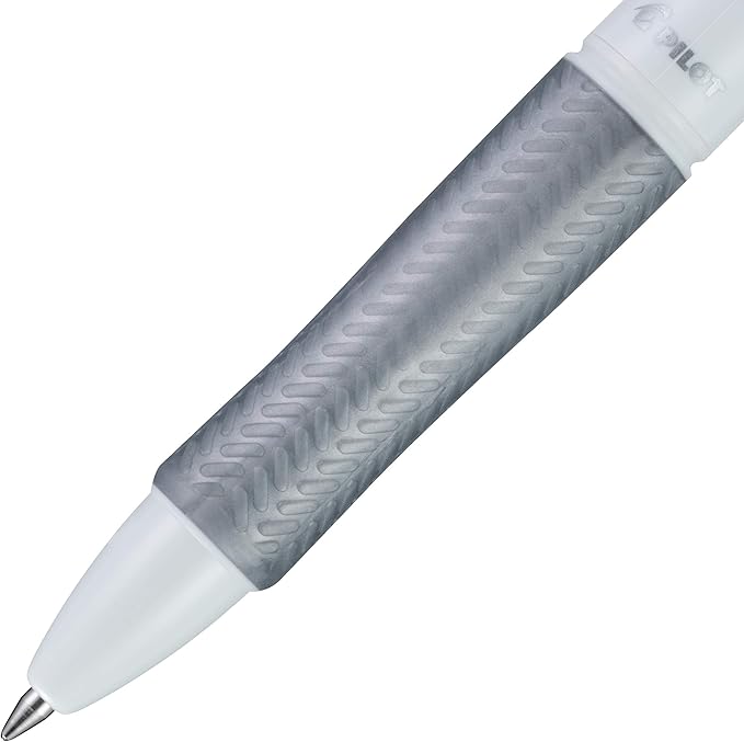 PILOT Acroball PureWhite Advanced Ink Refillable & Retractable Ball Point Pens with Silver Accents, Fine Point, Black Ink, 14-Pack (14694)