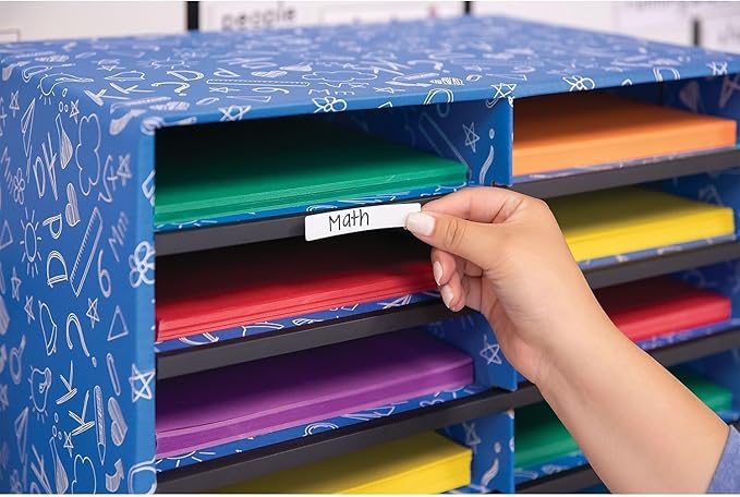 Bankers Box Classroom Collection 10-Compartment Mail Sorters, 19.5" x 12.375", Blue (3384201)