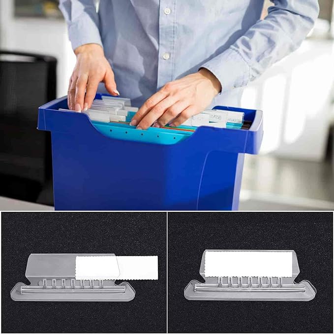 File Folder Tabs, Selizo 100 Sets Hanging File Folder Labels 2" Tabs and Inserts for Hanging Files