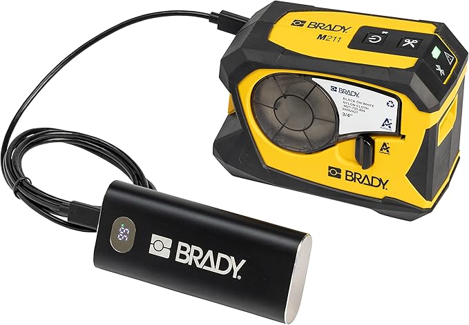Brady M211 Portable Bluetooth Label Printer Kit (M211-KIT), Yellow/Black