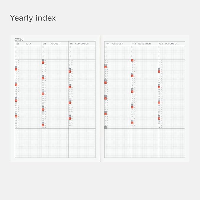 Hobonichi Techo 2026 Cousin Book – A5, English, Daily, Weekly, Jan Start, Mon Start, Planner
