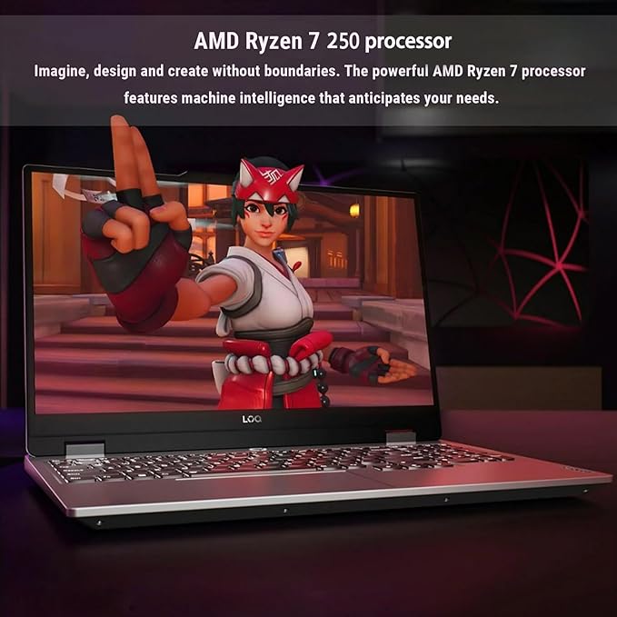 Lenovo LOQ RTX 5060 Gaming Laptop, 15.6" FHD 144Hz, AMD Ryzen 7 250, 64GB DDR5 RAM, 1TB PCIe M.2 SSD, Backlit Keyboard, Bundle with Laptop Cooler BDL, Wi-Fi 6, Windows 11 Home, Grey