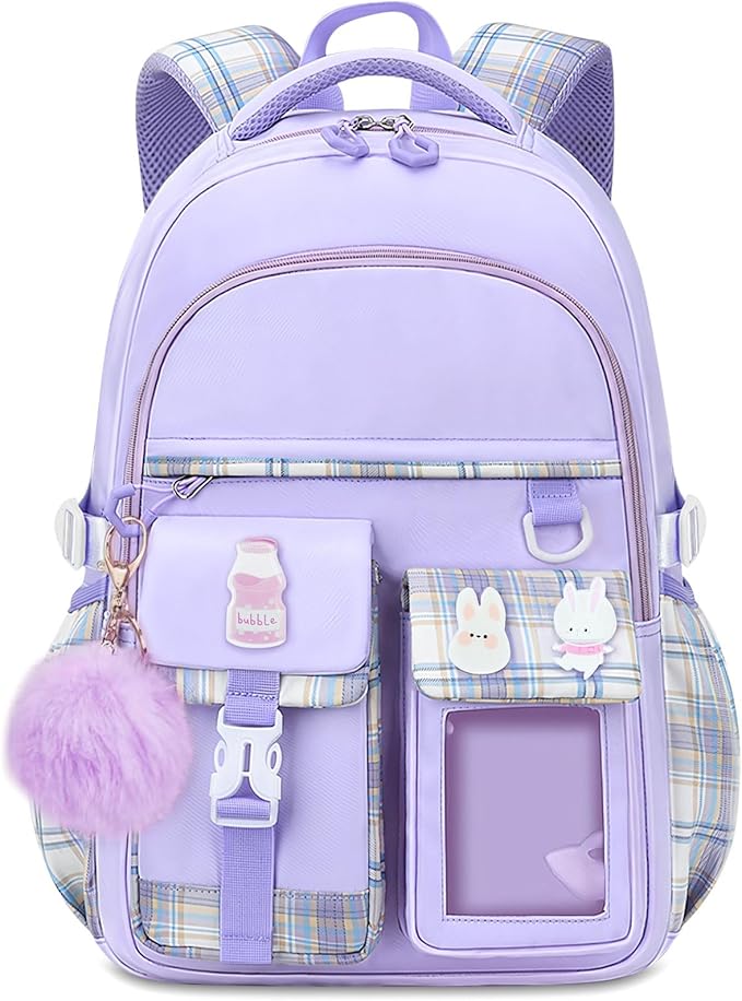 Kids Backpacks for Girls - Cute Girls Backpack for Elementary, Middle and High School Students - 18" Large Capacity School Bookbag with Multiple Pockets