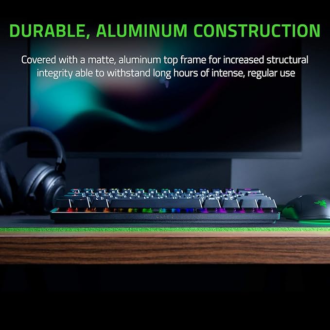 Razer Huntsman Mini 60% Gaming Keyboard: Clicky Optical Switches - Rapid Trigger Mode - Chroma RGB Lighting - PBT Keycaps - Onboard Memory - Snap Tap - Classic Black