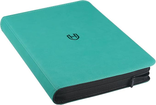 Card Binder 16 Pocket with Zipper, 1024 Pockets Trading Card Holder Book, Premium PU Cover Zip Folder Binder, Side Loading Carrying Case Binder Album for TCG, MTG, Sports Cards, Game Cards
