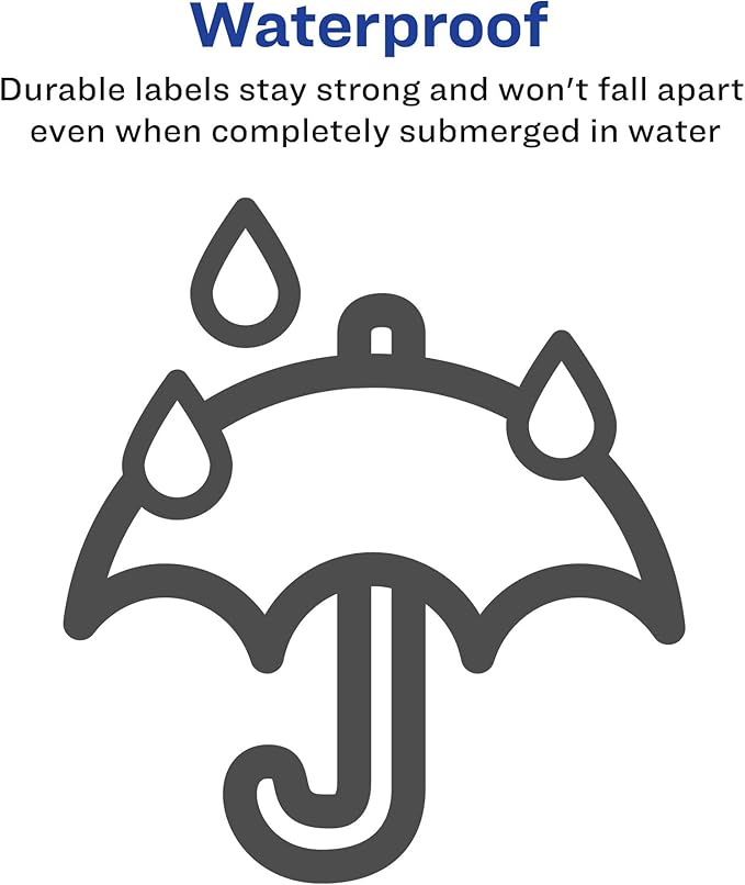 Avery Waterproof Labels with UltraHold Permanent Adhesive,2" x 4",500 Labels for Laser Printers (5523),(Pack of 5)