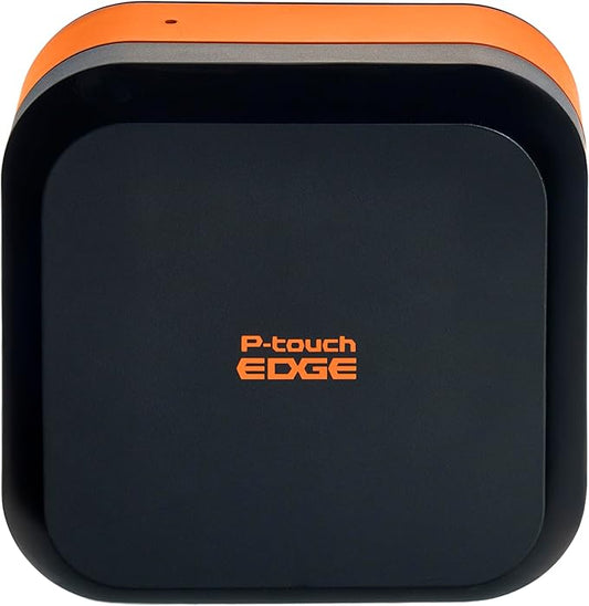 Brother P-Touch Edge PT-E720BT Industrial, Mobile Thermal Transfer Printer - Portable - Label Print - USB - Bluetooth - Battery Included - with Cutter - Black, Orange