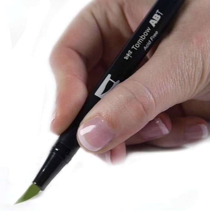 Tombow Dual Brush Pen Art Marker, 177 - Dark Jade, 1-Pack