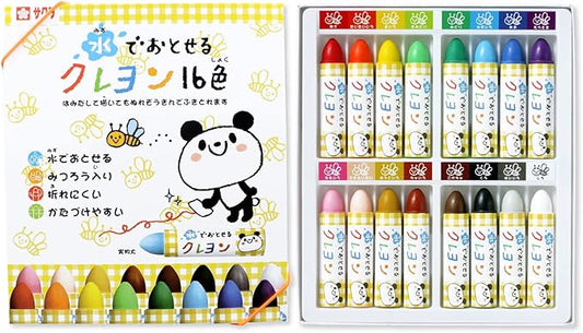 SAKURA Crepas WYL16 Waterborne Crayons, 16 Colors
