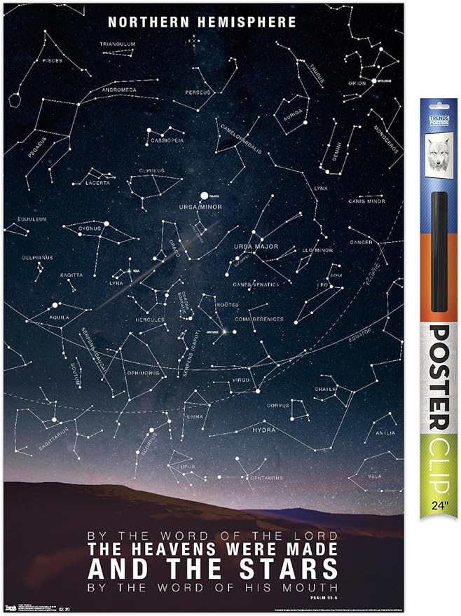 The Stars Wall Poster, 34L" x 22.4W", Poster & Clip Bundle