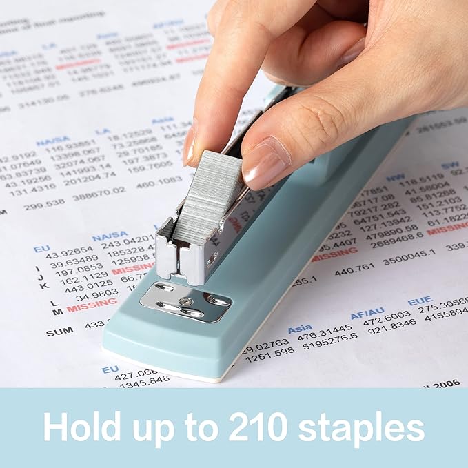 Deli Stapler, Desktop Staplers, 25 Sheet Capacity, Includes 1000 Staples and Staple Remover, Blue