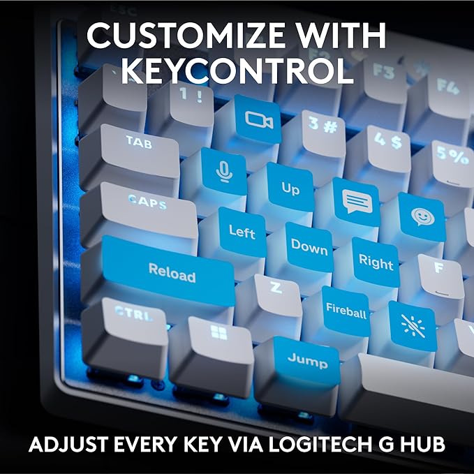Logitech G PRO X TKL Rapid Tenkeyless Wired Gaming Keyboard with Magnetic Analog Switches, Rapid Trigger Mode, Adjustable Actuation, and Customizable RGB Lighting - White