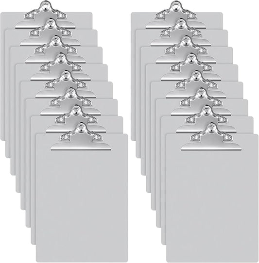 Mimorou 16 Pcs Metal Clipboard Heavy Duty Aluminum Clipboards 12 x 9 Inch Metal Clip Board with Low Profile Clip A4 Letter Size Document Holder for Office School Medical Jobsite Laboratory
