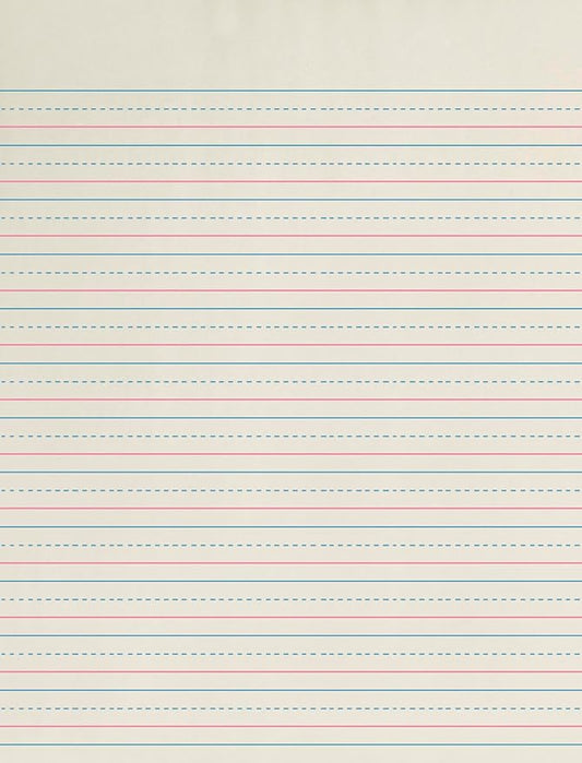 School Smart Zaner-Bloser Writing Paper, Handwriting Practice Lined Paper, Grade 3 Learning, 1/2 Inch Rule, 8 x 10-1/2 Inches, 500 Sheets