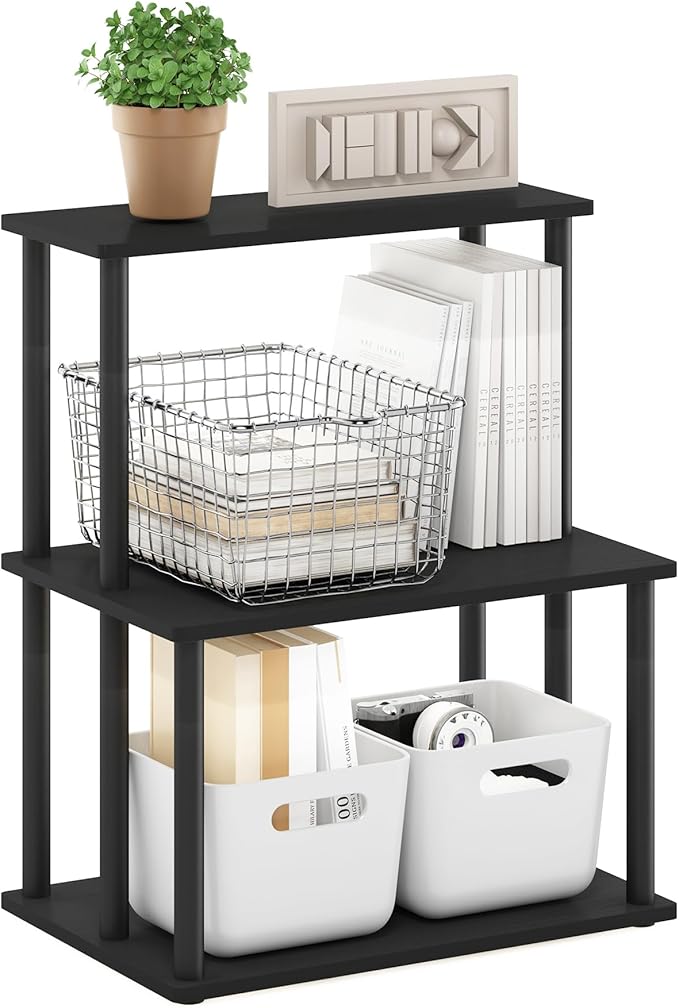 Furinno Turn-N-Tube 3-Tier Toolless Multipurpose Printer Stand Display Storage Shelf