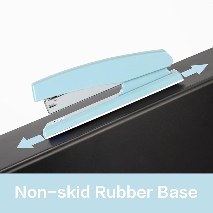 Deli Stapler, Desktop Staplers, 25 Sheet Capacity, Includes 1000 Staples and Staple Remover, Blue