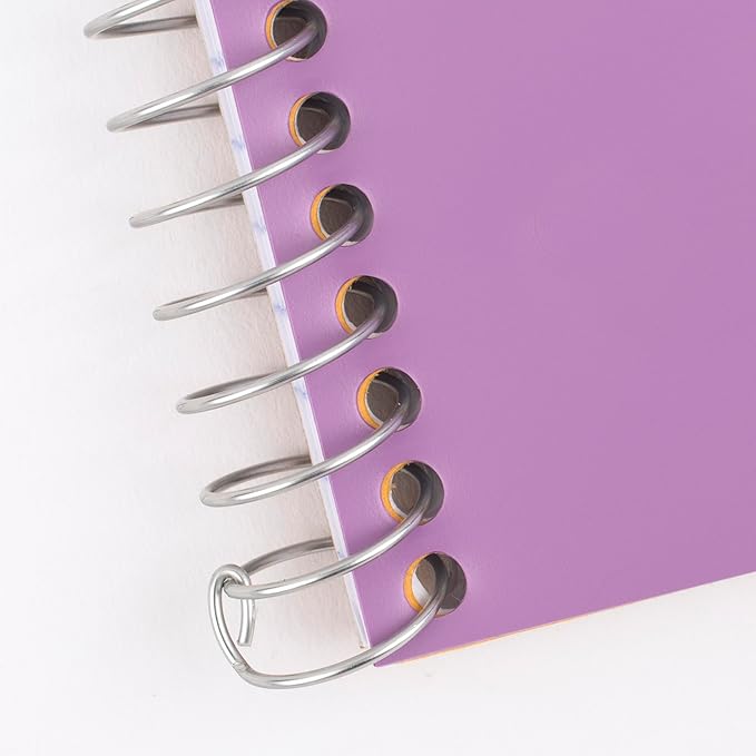Five Star Spiral Notebook, 1 Subject, College Ruled Paper, 4-3/8" x 7", Personal Size, 80 Sheets, Fights Ink Bleed, Water Resistant Cover, Amethyst Purple (450048CF1-ECM)