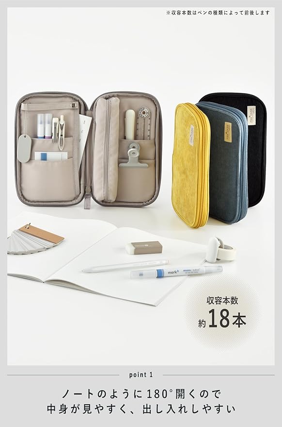 KOKUYO Slim Pencil holder Pouch, Blue (F-VBF300B)