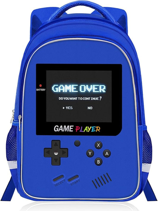 Backpack for School Boys,Gamer Boys Backpack for Elementary Middle School,Student Bookbag for Ages 6-18 Kids Children Teens,17″ Video Game Bookbag Travel Back Pack