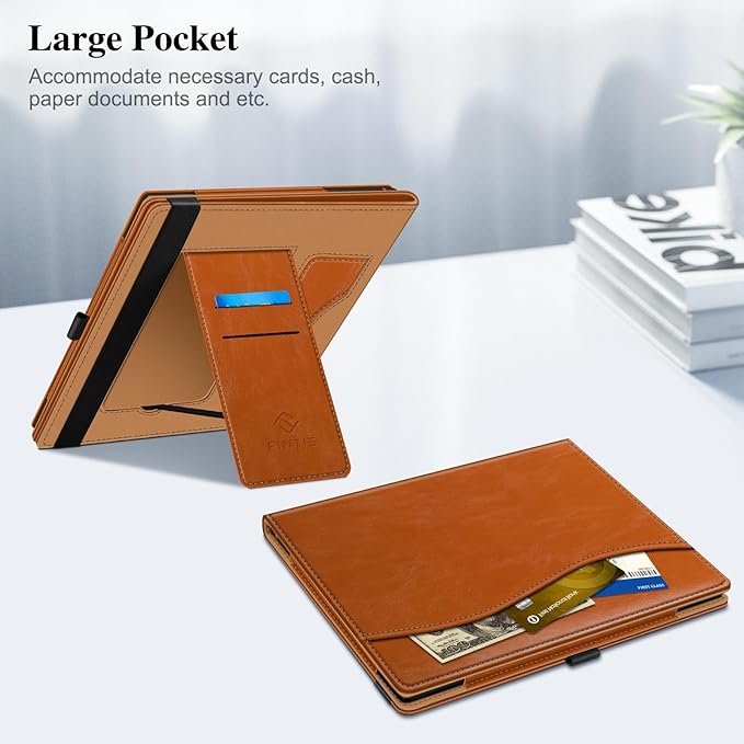 Fintie Case for 10.3" Boox Note Air 5 C (2025)/ Note Air4 C (2024)/ Note Air3 C/ Air3 B/W (2023) Tablet ePaper -Premium PU Leather Stand Cover Auto Sleep/Wake with Card Slot & Pen Holder, Brown