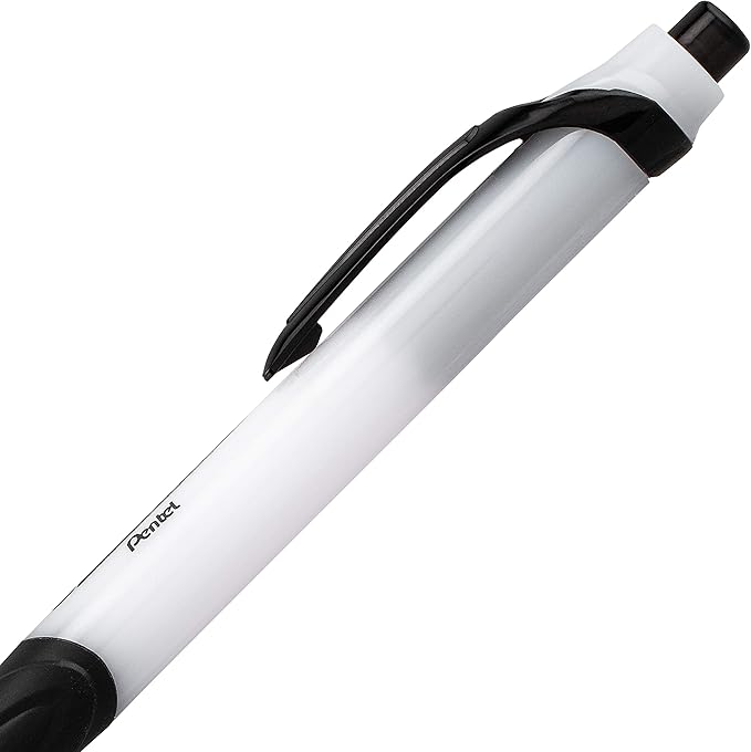 Pentel GlideWrite Ballpoint Pen with TechnIFlo Ink, (1.0mm) Medium Line, Black, Box of 12 (BX910-A)