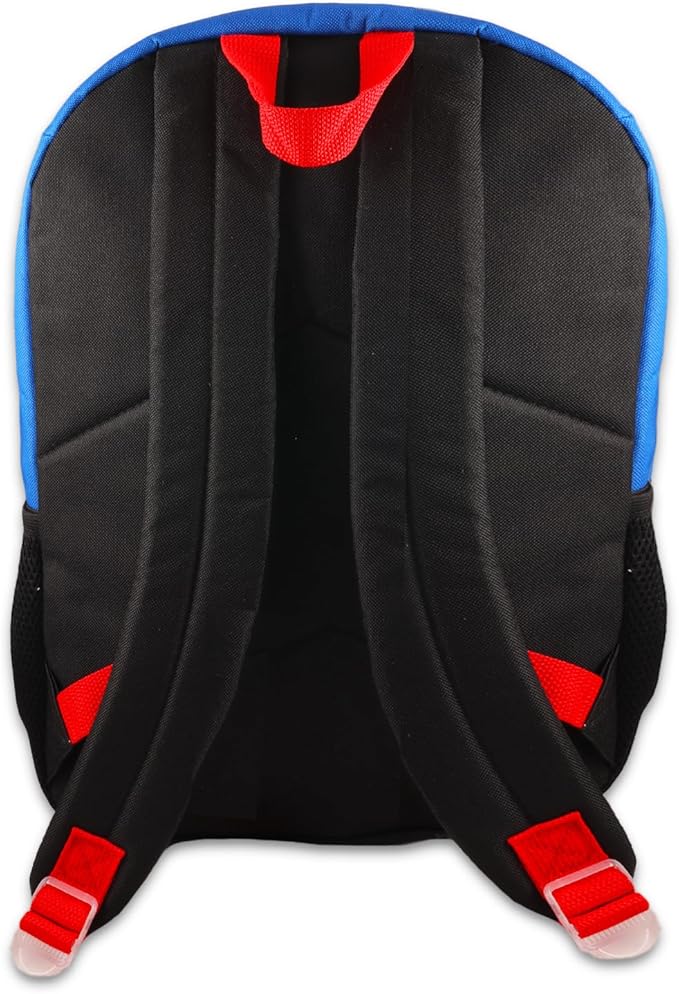 Spiderman Backpack with Lunch Box Set - Bundle of 16” Miles Morales Backpack, Lunch Bag, Water Bottle, Stickers, More | Spiderverse School Supplies