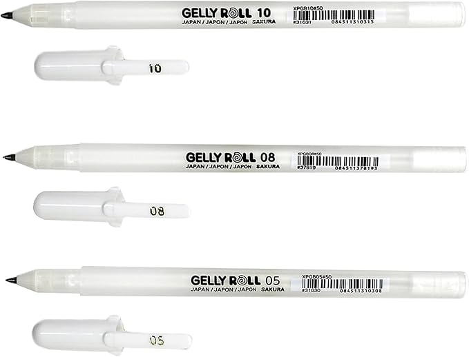 Sakura 57454 Gelly Roll Classic Ass't (05/08/10) 3pk Pen, White