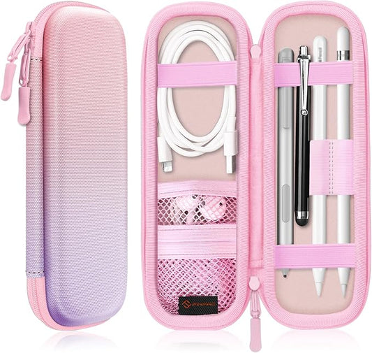 Fintie Holder Case for Apple Pencil Pro, Apple Pencil (USB-C / 1st / 2nd Generation), PU Leather Carrying Bag Sleeve Compatible with Pen, USB Cable, Samsung Stylus, Fantasy Ombre