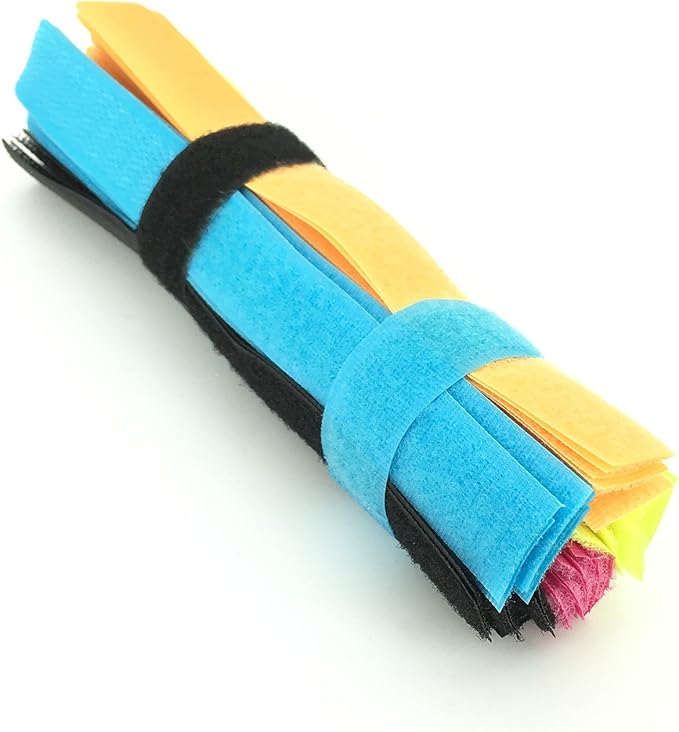 Pasow 50pcs Cable Ties Reusable Fastening Wire Organizer Cord Rope Holder 7 Inch (Multi-Colour)