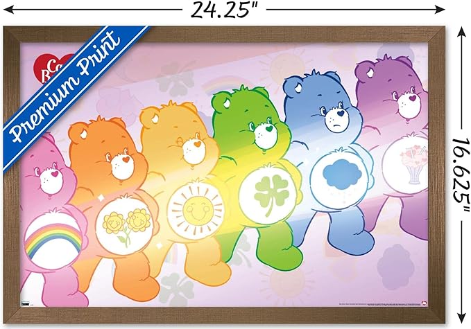 Care Bears - Care Bear Stare Wall Poster, 22.4L" x 14.7W", Bronze Framed Version