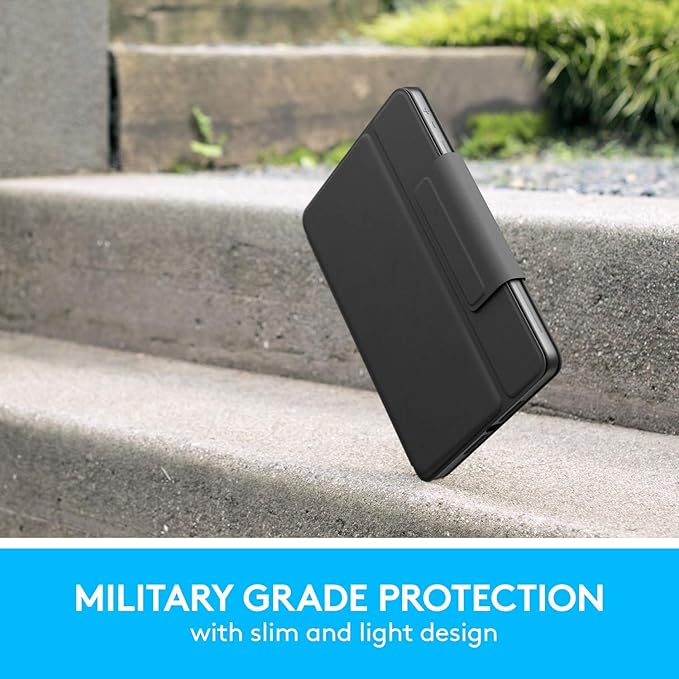 Logitech Rugged Folio - iPad (7th, 8th & 9th Generation) Protective Keyboard Case with Smart Connector and Durable Spill-Proof Keyboard Black 7.4" x 0.9" x 10.2"