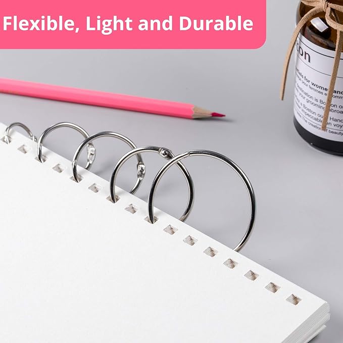 Mr. Pen- Binder Rings, Loose Leaf Binder Ring, 36pc, Assorted Sizes