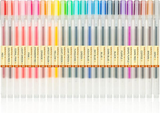 XSG Premium Gel Ink Pen Fine Point Pens Ballpoint Pen 0.5mm for Japanese Office School Stationery Supply24 Packs