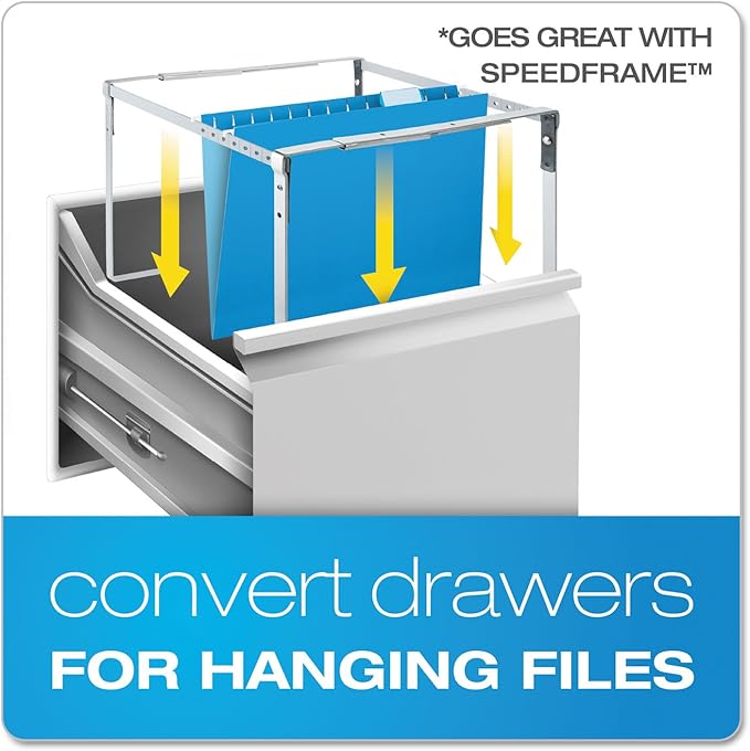 Pendaflex Reinforced Hanging File Folders, Letter Size, Yellow, 1/5 Cut, 25/BX (4152 1/5 YEL)