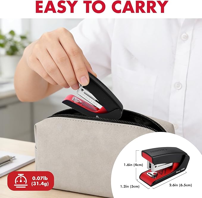 Arrow Mini Stapler with Staples, 16 Sheets Capacity, 2-Pack Small Stapler with Staple Remover and 2000 Count 26/6 Staples for Daily Office Use, School Tasks and Home Organization