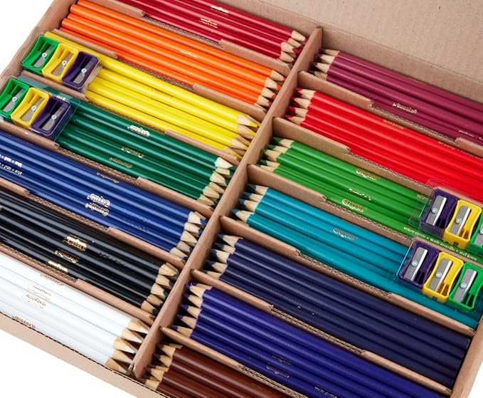 Crayola Colored Pencil Classpack (462ct), Bulk Colored Pencils, 14 Assorted Colors, School Supplies for Teachers, Ages 3+