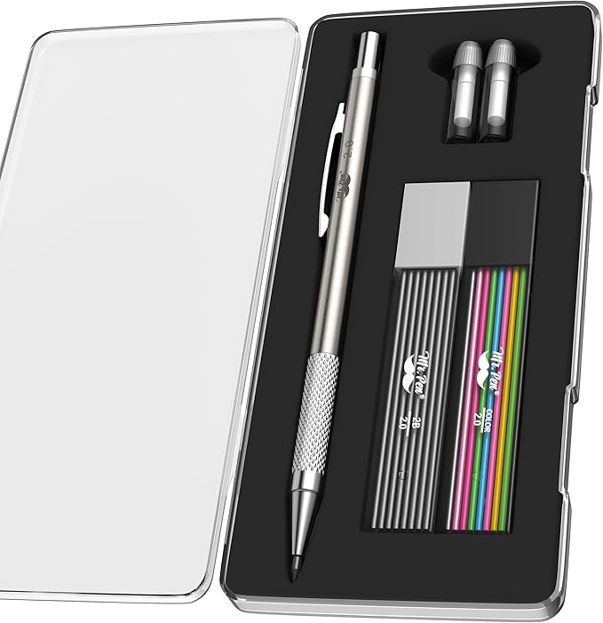 Mr. Pen- 2mm Mechanical Pencil, Metal, 2mm, Drafting Pencil, Metal Mechanical Pencils, Drawing Mechanical Pencils, Lead Holder