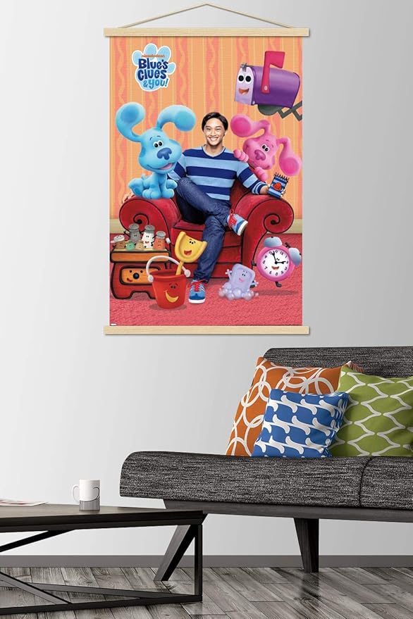 Blue's Clues - Group Wall Poster with Magnetic Frame