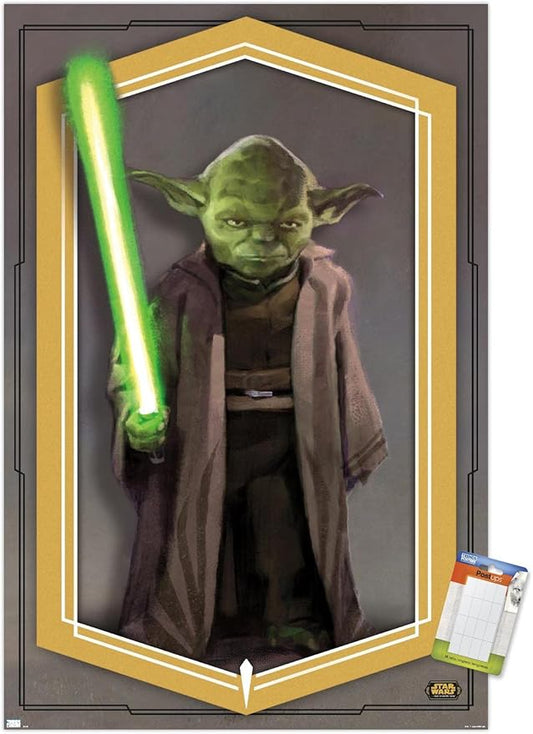 Trends International Star Wars: The High Republic - Yoda Wall Poster, 22.375" x 34", Premium Poster & Mount Bundle