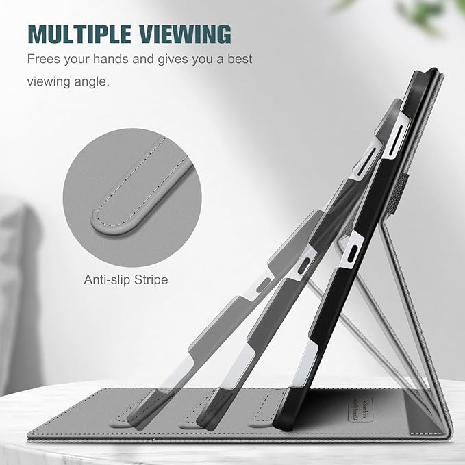 Fintie Case for Samsung Galaxy Tab S10 Lite/ S10 FE/ S9 FE 5G 10.9 Inch/Tab S9 11 Inch with S Pen Holder, Multi-Angle Viewing Protective Cover with Pocket, Auto Sleep/Wake, Grey